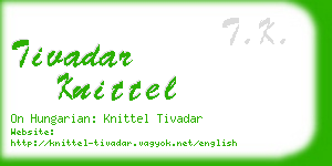 tivadar knittel business card